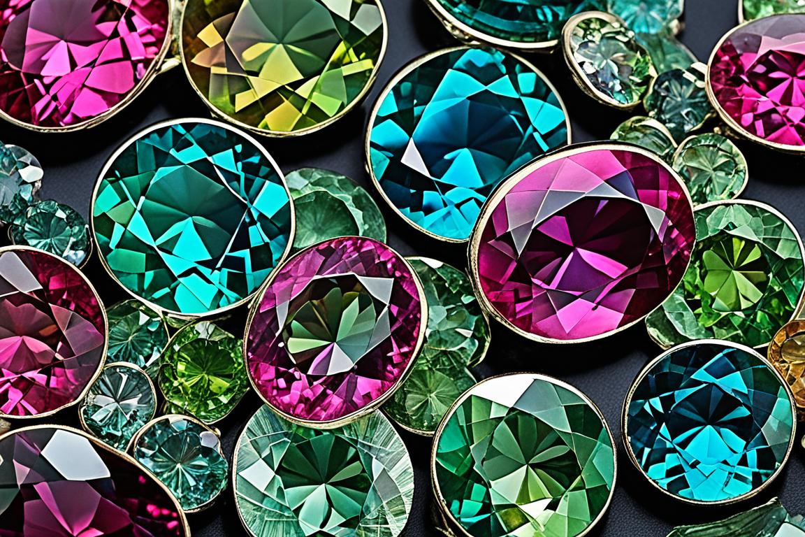 bi-color tourmaline gems